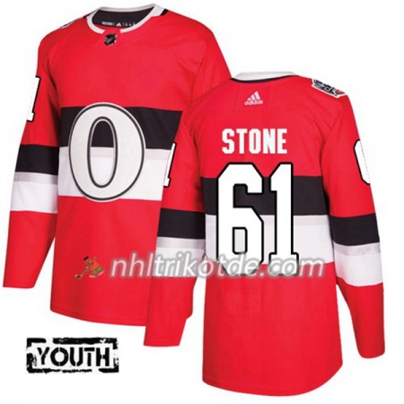 Ottawa Senators Trikot Mark Stone 61 Adidas 2017-2018 Rot Authentic - Kinder